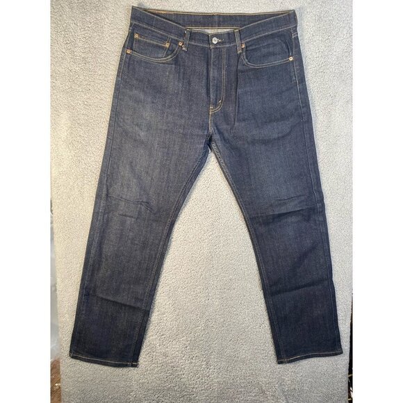 Levis Mens 505 Classic Straight Jeans Blue 5 Pocket Medium‎ Wash Denim 36x32 - Picture 1 of 7
